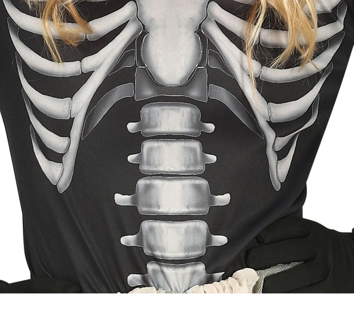 Costume d'Halloween Squelette Fille Noir