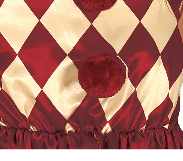 Horror Clown Halloween Costume Girl Red