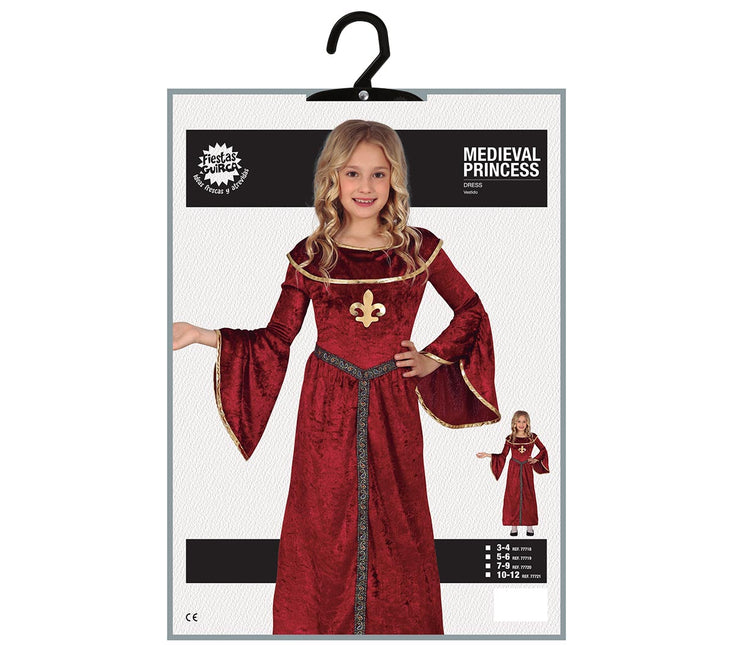 Costume de princesse fille Moyen Âge