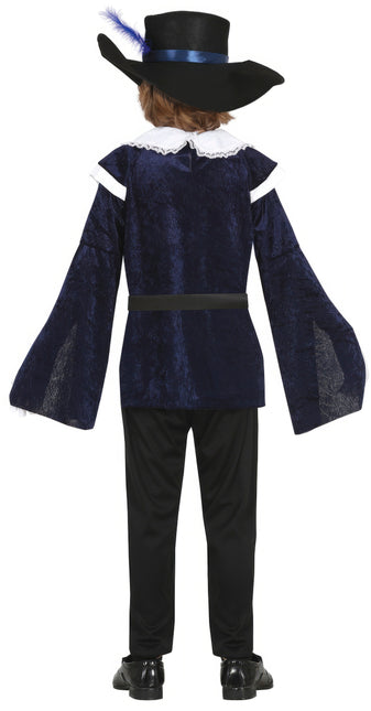 Costume de mousquetaire garçon bleu