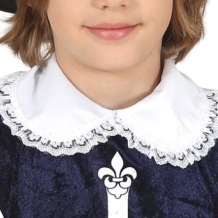 Costume de mousquetaire garçon bleu