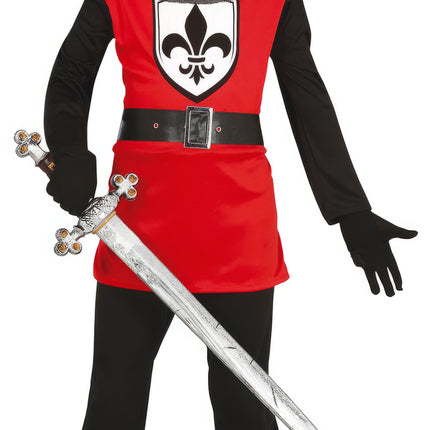 Costume de chevalier garçon rouge