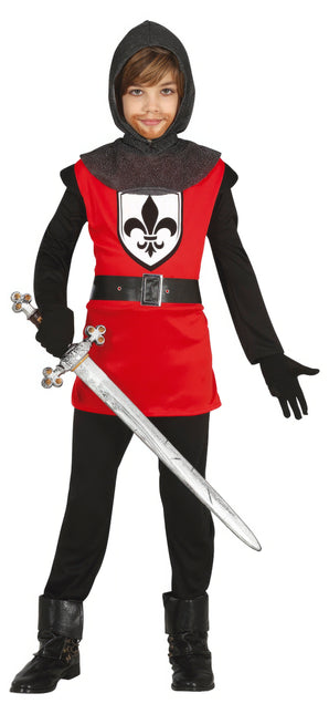 Costume de chevalier garçon rouge