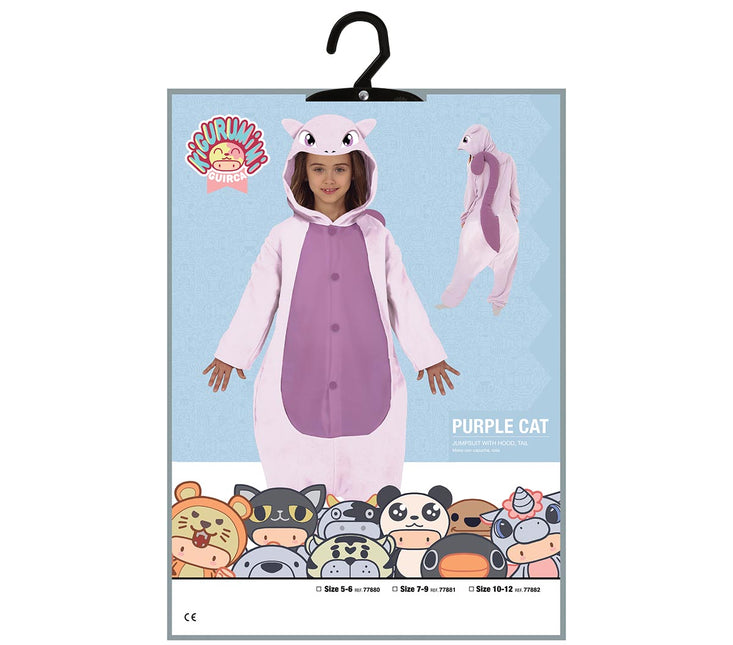 Costume de chat enfant violet