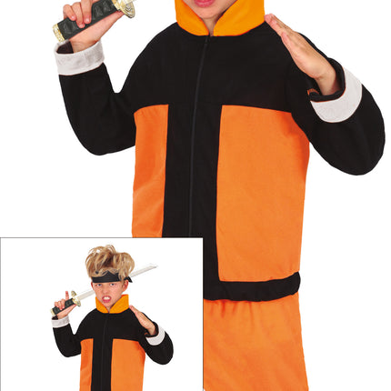 Costume de Ninja Garçon Orange Noir