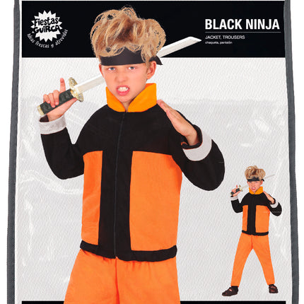 Costume de Ninja Garçon Orange Noir