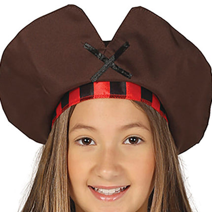 Costume de pirate Fille brune