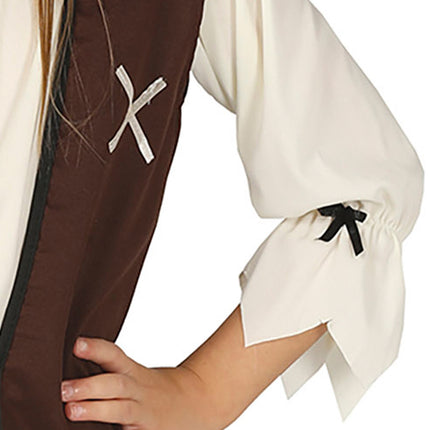 Costume de pirate Fille brune
