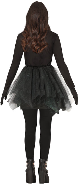 Robe d'Halloween Squelette Dames Noir
