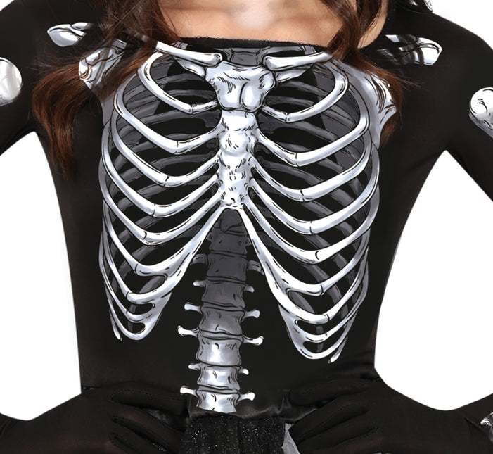 Robe d'Halloween Squelette Dames Noir