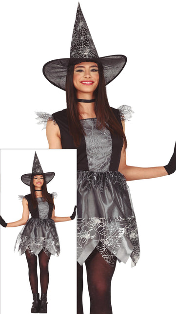 Costume de sorcière d'Halloween Dames Argent
