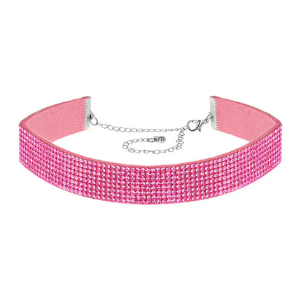 Collier ras-du-cou Crystal rose