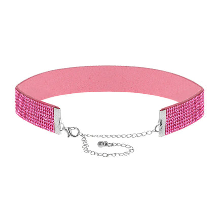 Collier ras-du-cou Crystal rose