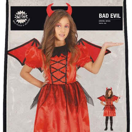Costume d'Halloween Diable Fille Rouge