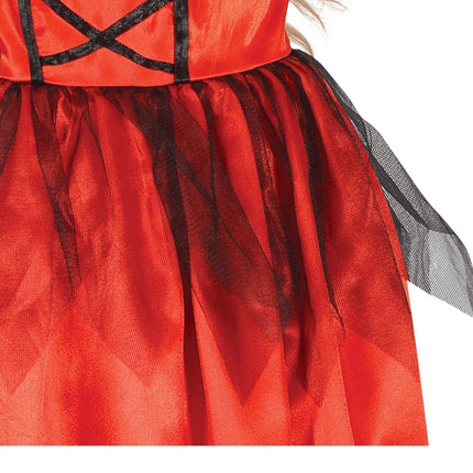 Costume d'Halloween Diable Fille Rouge