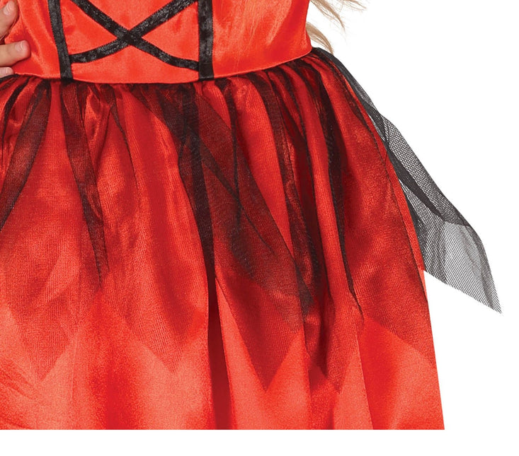 Costume d'Halloween Diable Fille Rouge