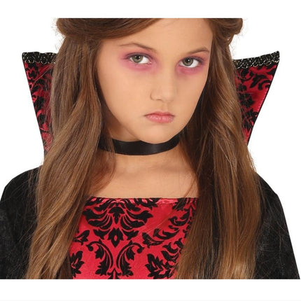 Costume d'Halloween Vampire Fille Noir Rouge
