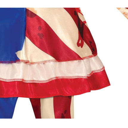 Horror Clown Halloween Costume Girl Blue Red