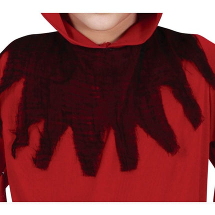 Costume d'Halloween crâne enfant rouge
