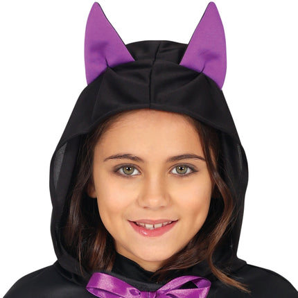 Poncho d'Halloween Fille Chauve-souris