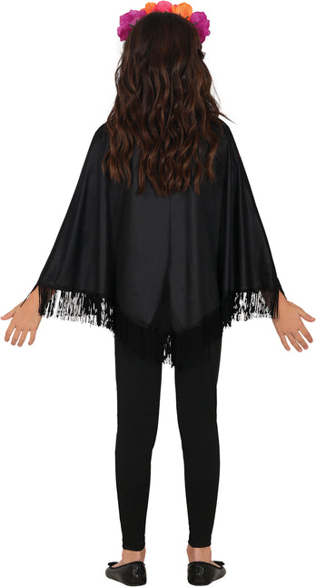 Dia De Los Muertos Poncho Girl