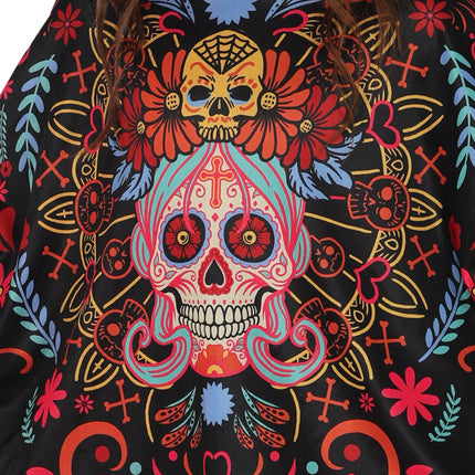Dia De Los Muertos Poncho Girl