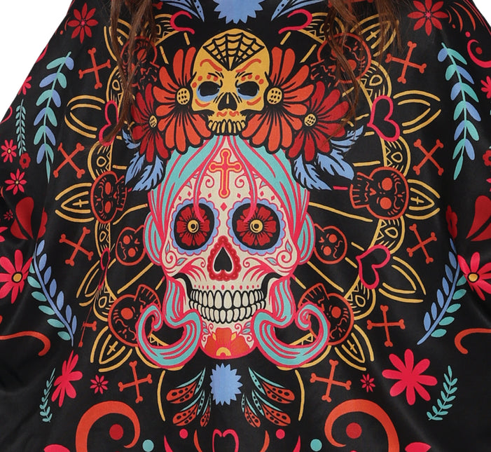 Dia De Los Muertos Poncho Girl