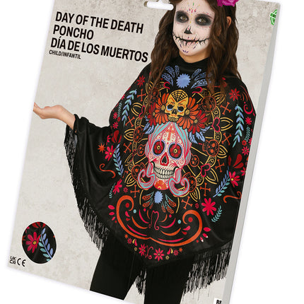 Dia De Los Muertos Poncho Girl