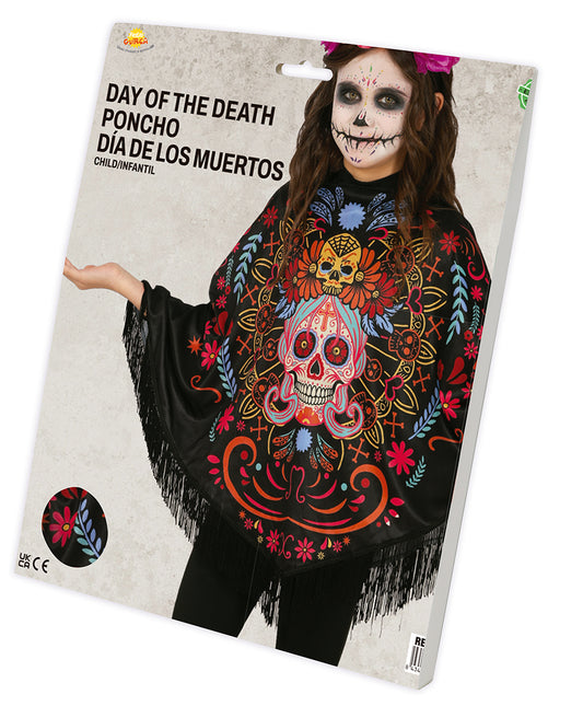 Dia De Los Muertos Poncho Girl