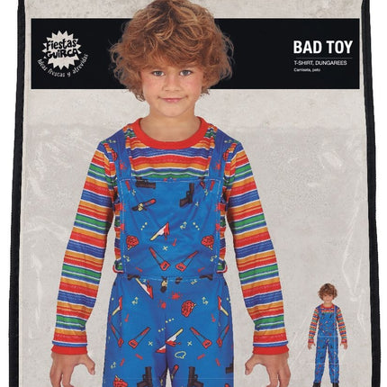 Costume d'Halloween de poupée enfant bleu