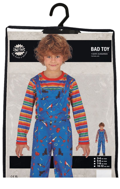 Costume d'Halloween de poupée enfant bleu