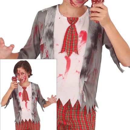 Costume d'Halloween Garçon Zombie Scholar