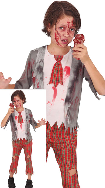 Costume d'Halloween Garçon Zombie Scholar