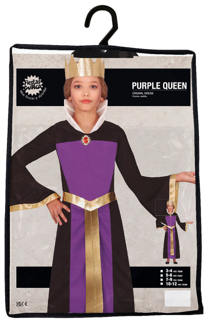 Robe d'Halloween Violet Fille Reine