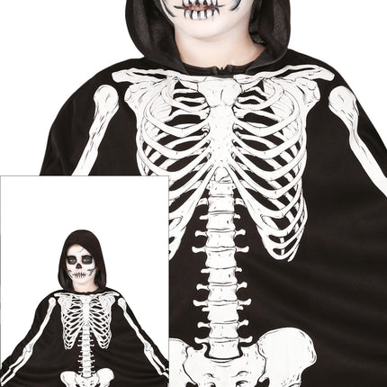 Costume d'Halloween Poncho squelette enfant
