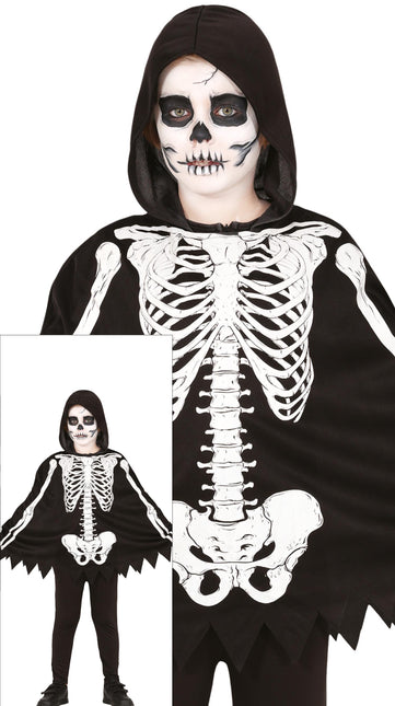 Costume d'Halloween Poncho squelette enfant