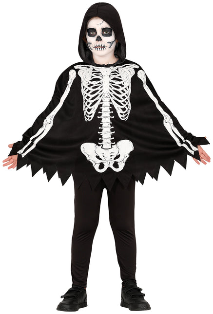 Costume d'Halloween Poncho squelette enfant