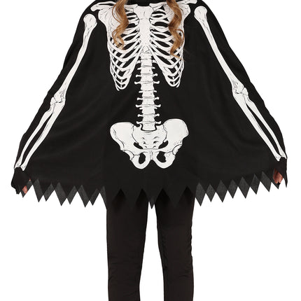 Costume d'Halloween Poncho squelette enfant