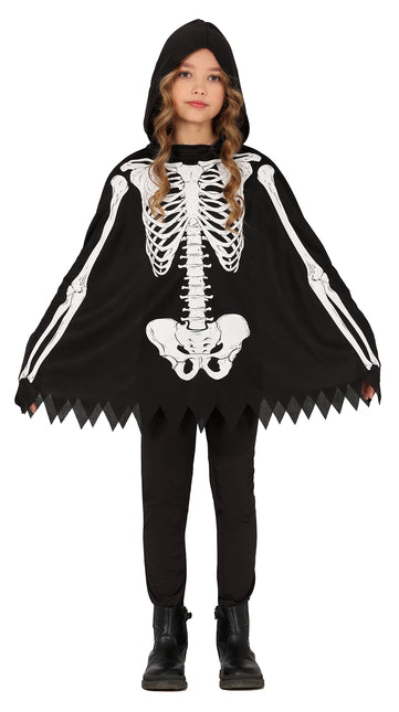 Costume d'Halloween Poncho squelette enfant