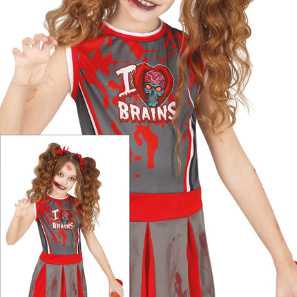 Robe d'Halloween Fille Zombie Cheerleader