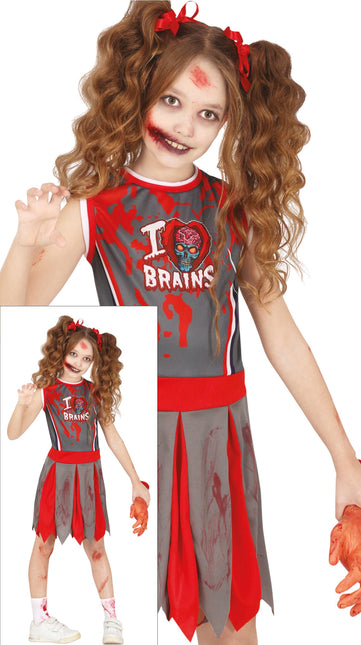 Robe d'Halloween Fille Zombie Cheerleader