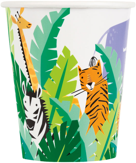 Gobelets Safari en papier 266ml 8pcs