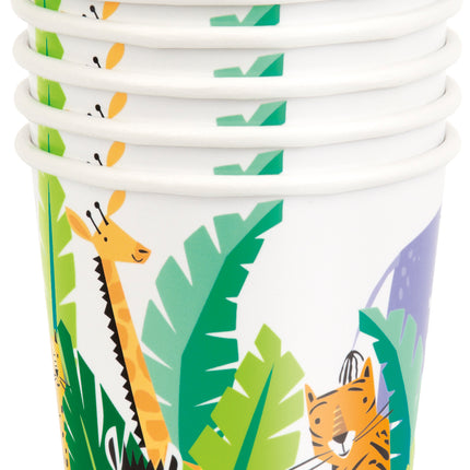 Gobelets en papier 9oz Animal Safari, 8ct