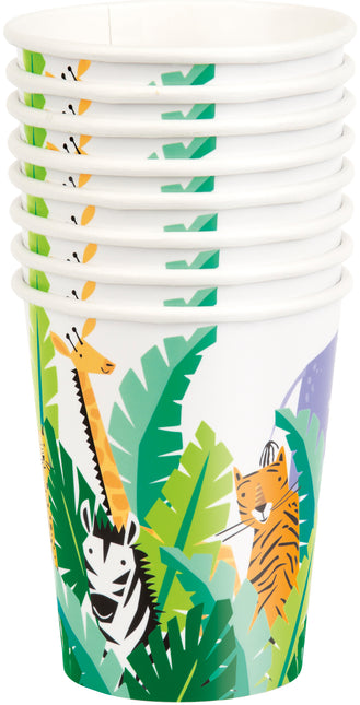 Gobelets Safari en papier 266ml 8pcs
