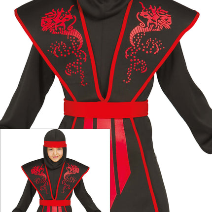 Combinaison Ninja Enfant Rouge Ombre