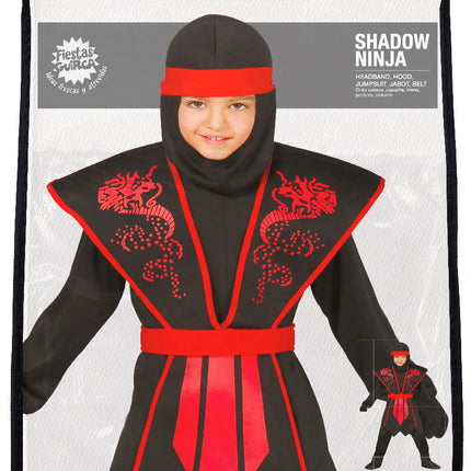 Combinaison Ninja Enfant Rouge Ombre