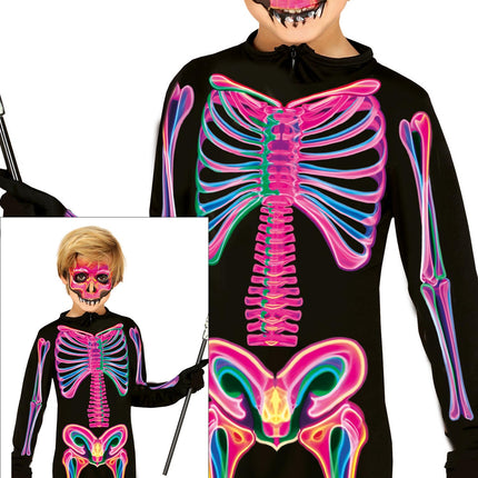 Costume d'Halloween Enfant Squelette Néon