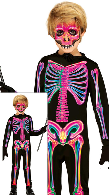 Costume d'Halloween Enfant Squelette Néon