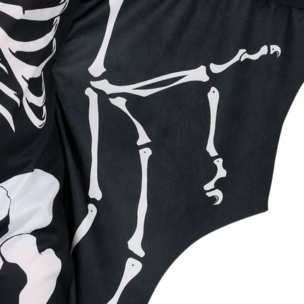 Costume d'Halloween Noir Blanc Enfant Chauve-Souris Squelette