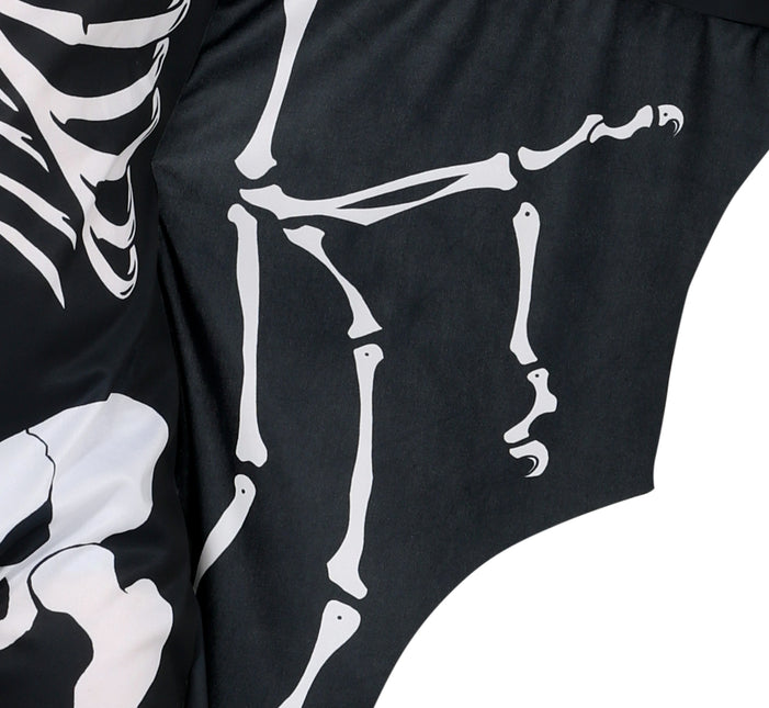 Costume d'Halloween Noir Blanc Enfant Chauve-Souris Squelette